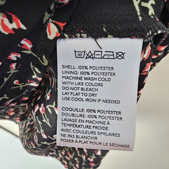 Urban Outfitters S Black Ditsy Floral Dress Mini Button Ruched Babydoll Feminine - Picture 5 of 7